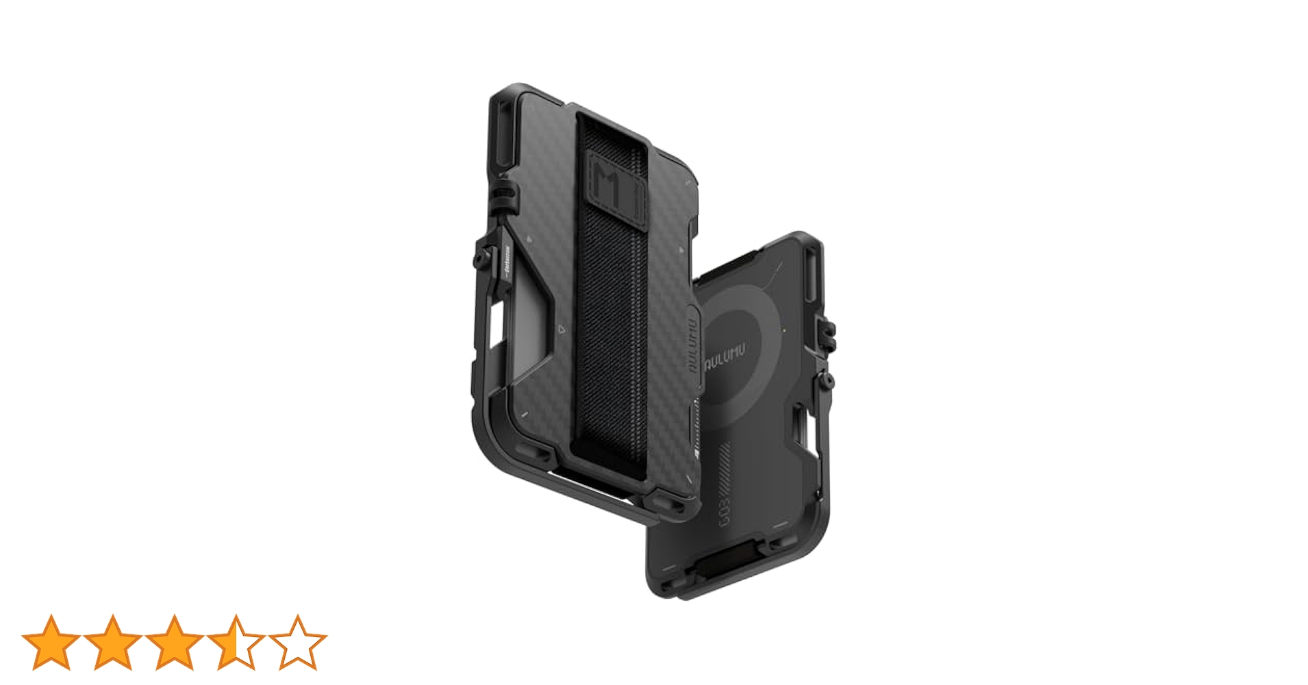 AULUMU スマホケース カーボンファイバー Aulumu G03 カーボンファイバーカードケース - MagSafe対応 多